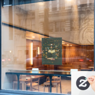 Kunstwerk für Buchliebhaber Fensteraufkleber