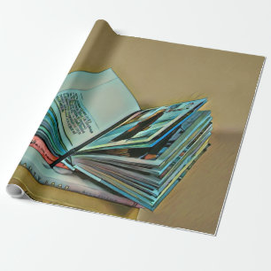 Kunstwerk für Buchliebhaber Geschenkpapier