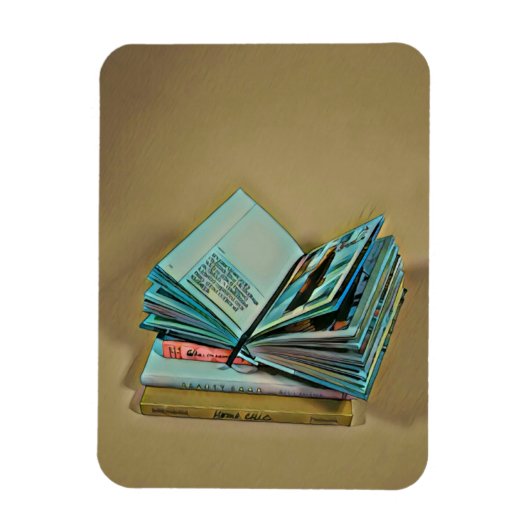 Kunstwerk für Buchliebhaber Magnet (Vertikal)