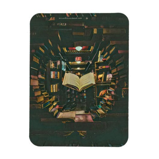 Kunstwerk für Buchliebhaber Magnet (Vertikal)