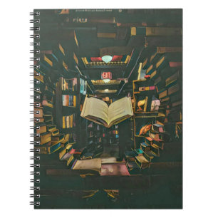 Kunstwerk für Buchliebhaber Notizblock