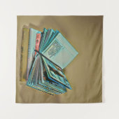 Kunstwerk für Buchliebhaber Wandteppich (Vorderseite (Horizontal))