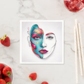 Kunstwerk für weibliche Werke Serviette (Beispiel)