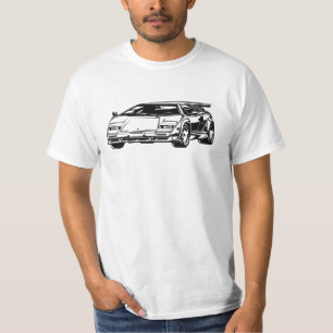 Kunstwerk Grafik Lambo Countach LP5000 Illustratio T-Shirt
