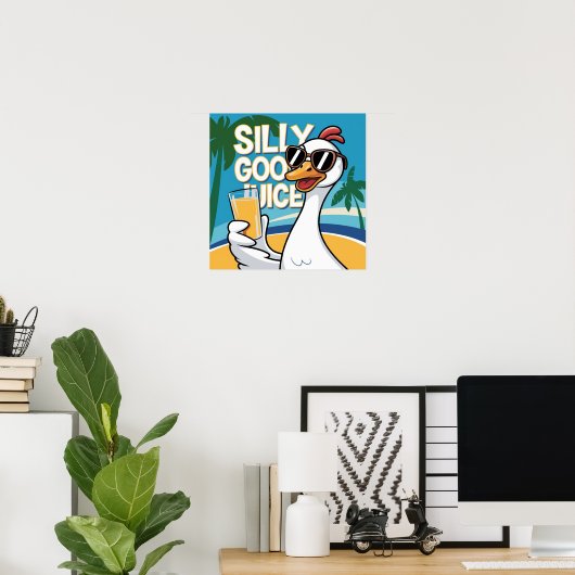 Kunstwerk Illustration Alberner Gänssaft Poster (Heimbüro)