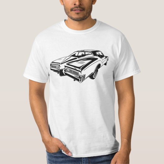 Kunstwerk Illustration Buick Riviera GS 1971 Rücks T-Shirt (Vorderseite)