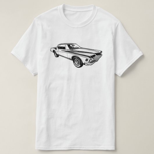 Kunstwerk Illustration Buick Riviera GS 1971 Vorde T-Shirt (Design vorne)
