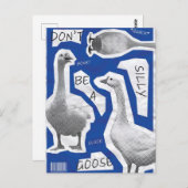 Kunstwerk Illustration sei kein Albernes Gänse Postkarte (Vorne/Hinten)