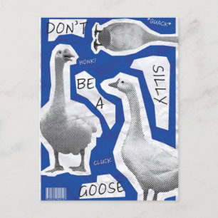 Kunstwerk Illustration Sei kein dummer Gans Postkarte