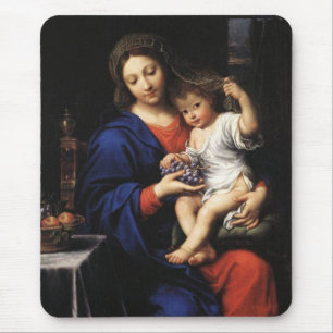 Kunstwerk Jungfrau Maria und Jesus Mousepad