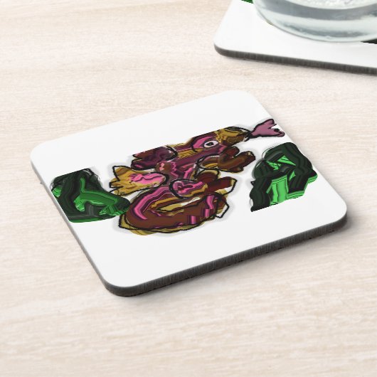 Kunstwerk Lizard Getränkeuntersetzer (Linke Seite)