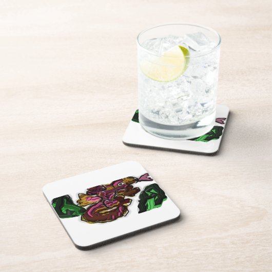 Kunstwerk Lizard Getränkeuntersetzer (Rechte Seite)