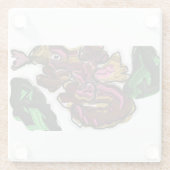 Kunstwerk Lizard Glasuntersetzer (Rückseite)