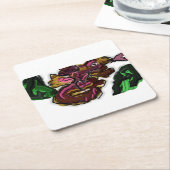 Kunstwerk Lizard Rechteckiger Pappuntersetzer (angewinkelt)