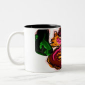 Kunstwerk Lizard Zweifarbige Tasse (Links)