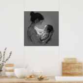 Kunstwerk Mutter & Baby Poster (Küche)