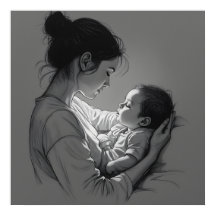 Kunstwerk Mutter & Baby