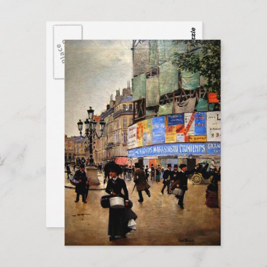 Kunstwerk Paris, Rue du Havre Postkarte (Vorne/Hinten)