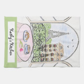 Kunstwerk Whimsical Paris Eiffelturm PERSONALISIER Geschirrtuch (Horizontal)