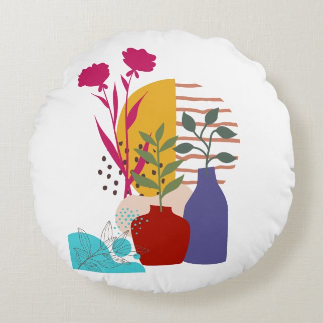 Kunstwerkdesign Rundes Kissen (Vorderseite)