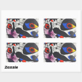 Kunstwerke, abstrakte Kunst Rechteckiger Aufkleber (Blatt)