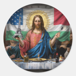 Kunstwerke, die Jesus aus dem letzten Abendmahl da Runder Aufkleber