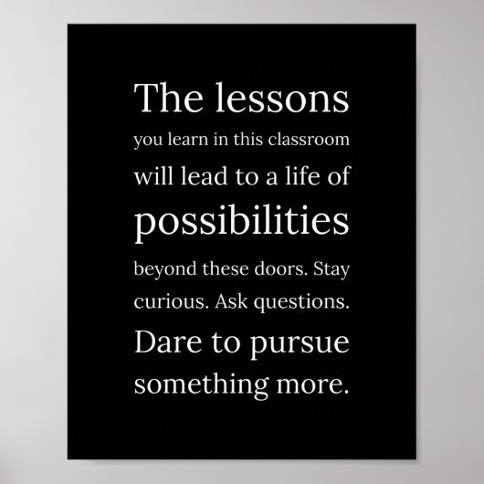 Kunstwerke - Geschenke für Lehrer und Klassenzimme Poster (Vorne)