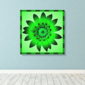 Kunstwerke mit grüner Blume - überzogene Leinwand (Insitu (Holzboden))