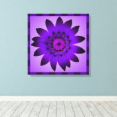 Kunstwerke mit lila Blume - überzogene Leinwand (Insitu (Holzboden))