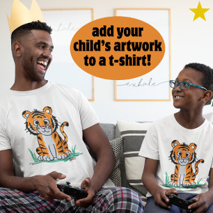 Kunstwerkzeichnung Porträt Familien Erinnerung T-Shirt