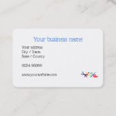 Kunstwerkzeuge, für Handwerk, Künstler, Lehrer Visitenkarte (Rückseite)