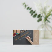 Kunstworkshop Brown Artist Business Card Visitenkarte (Stehend Vorderseite)