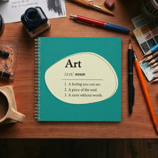 Kunstwörterbuch im Stil eines Notiz- und Skizzenbu Notizblock