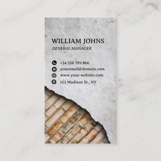 Kunstziegelbau Visitenkarte (Rückseite)