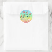 kunterbunt runder aufkleber (Tasche)