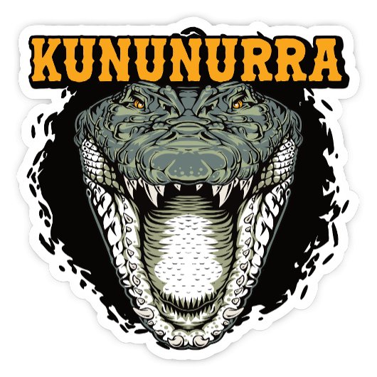 Kununurra, Western Australien, Krokodil-Aufkleber Aufkleber