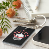 Kupcake mit Herzen Schlüsselanhänger (Vorderseite rechts)