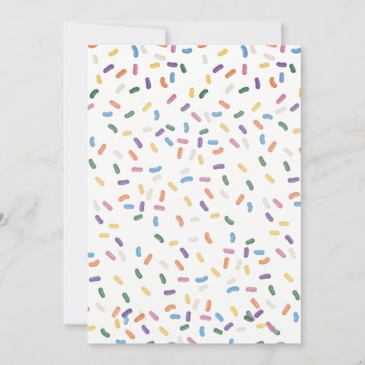 Kupcake mit Sprinklen Einladung (Rückseite)