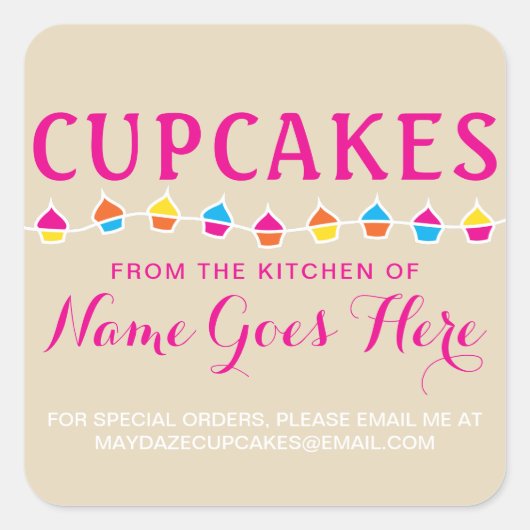 KUPCAKES aus der Küche der Aufkleber (Vorderseite)