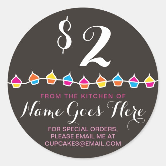KUPCAKES aus der Küche der Preise Runder Aufkleber (Vorderseite)