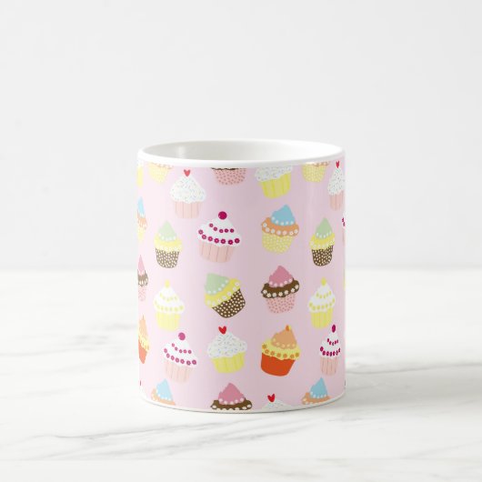 KUPCAKES FOOD PINK PATTERN KAFFEETASSE (Mittel)