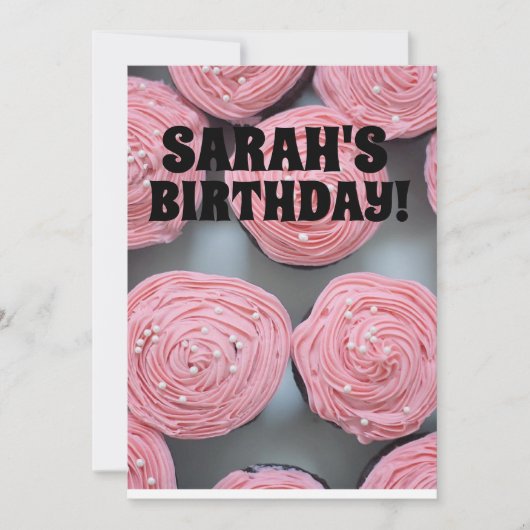 KUPCAKES GEBURTSTAGSPARTEI! EINLADUNGEN (Vorderseite)