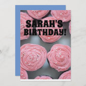 KUPCAKES GEBURTSTAGSPARTEI! EINLADUNGEN (Vorne/Hinten)