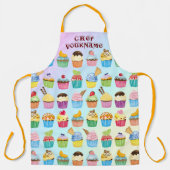 Kupcakes Monogram Köstliche Süßgebäck Schürze (Vorderseite)
