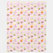 KUPCAKES PINK PATTERN FLEECEDECKE (Vorderseite)