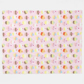 KUPCAKES PINK PATTERN FLEECEDECKE (Vorderseite (Horizontal))