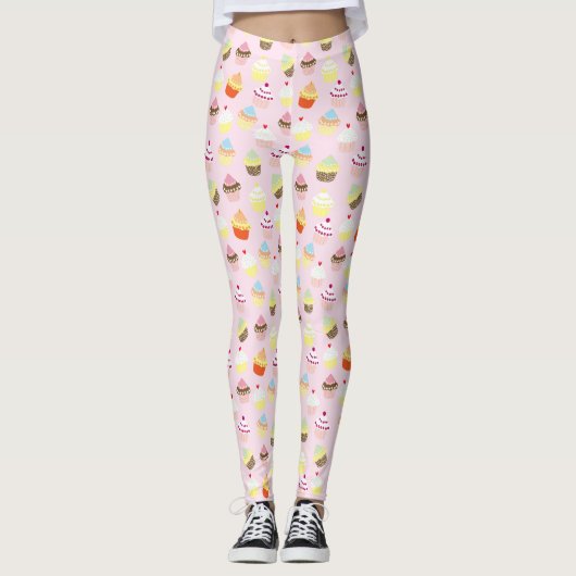 KUPCAKES PINK PATTERN LEGGINGS (Vorderseite)