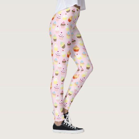 KUPCAKES PINK PATTERN LEGGINGS (Rechts)