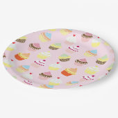 KUPCAKES PINK PATTERN PAPPTELLER (Schrägansicht)