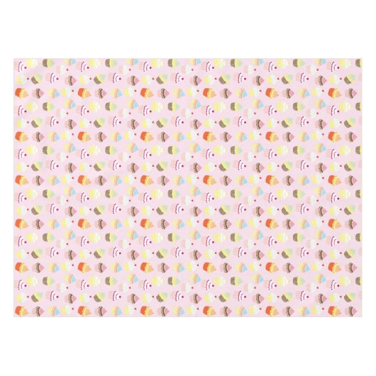 KUPCAKES PINK PATTERN PARTY TABLECLOTH TISCHDECKE (Vorderseite (Horizontal))